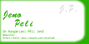 jeno peli business card